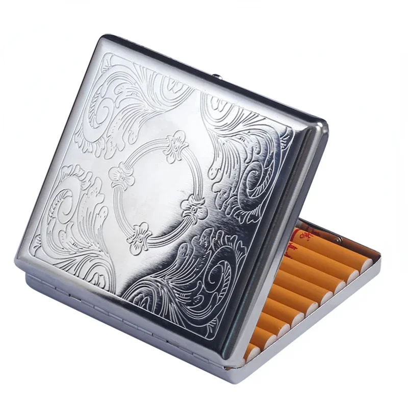 Smoking & Vaping Accessories - 20PCS Metal Cigarette box stainless steel