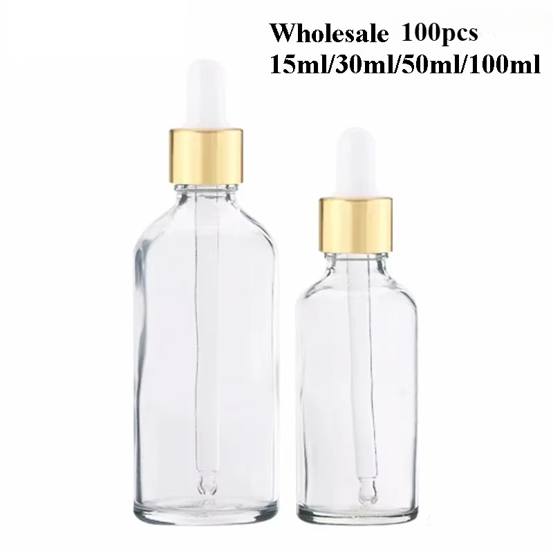 Juice Bottle Dropper - Wholesale 100PCS 15/30/50/100ml bulk clear Dropper