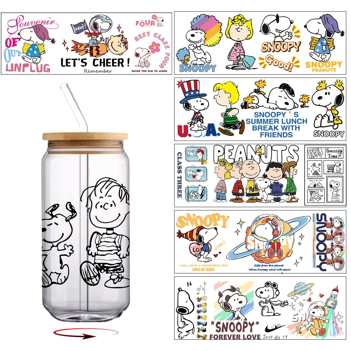 30*10cm Snoopy Series UV DTF C - Rdta Tank Glass avis et prix