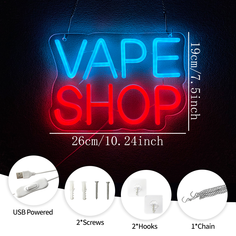 Vape Shop Neon Sign For Wall D - Vaping Shop avis et prix
