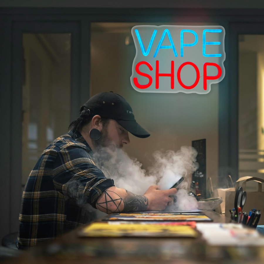 Vape Shop Neon Sign For Wall D - Vaping Shop avis et prix