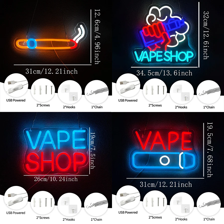Light Up Sign For Smoke Store, - Vaping Shop avis et prix