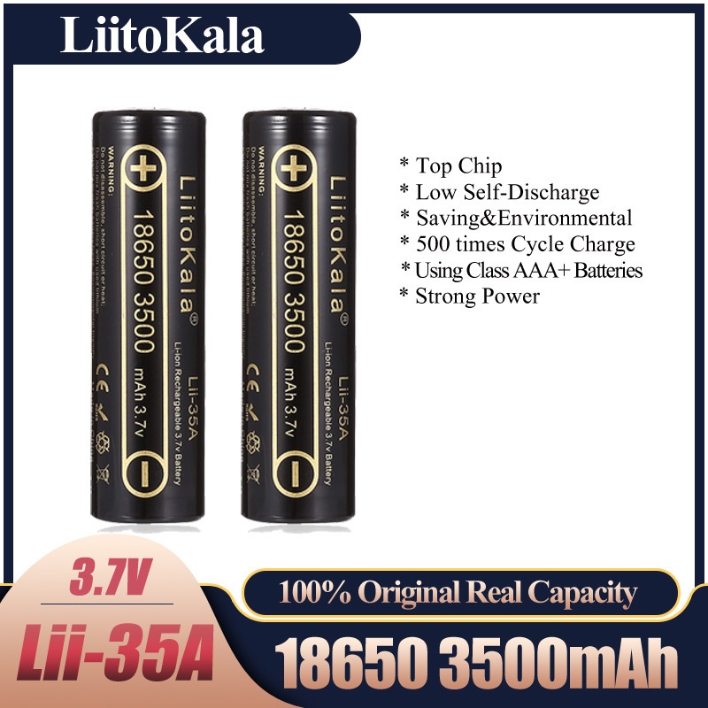 2-10pcs LiitoKala Lii-35A 1865 - Vape Battery 18650 avis et prix
