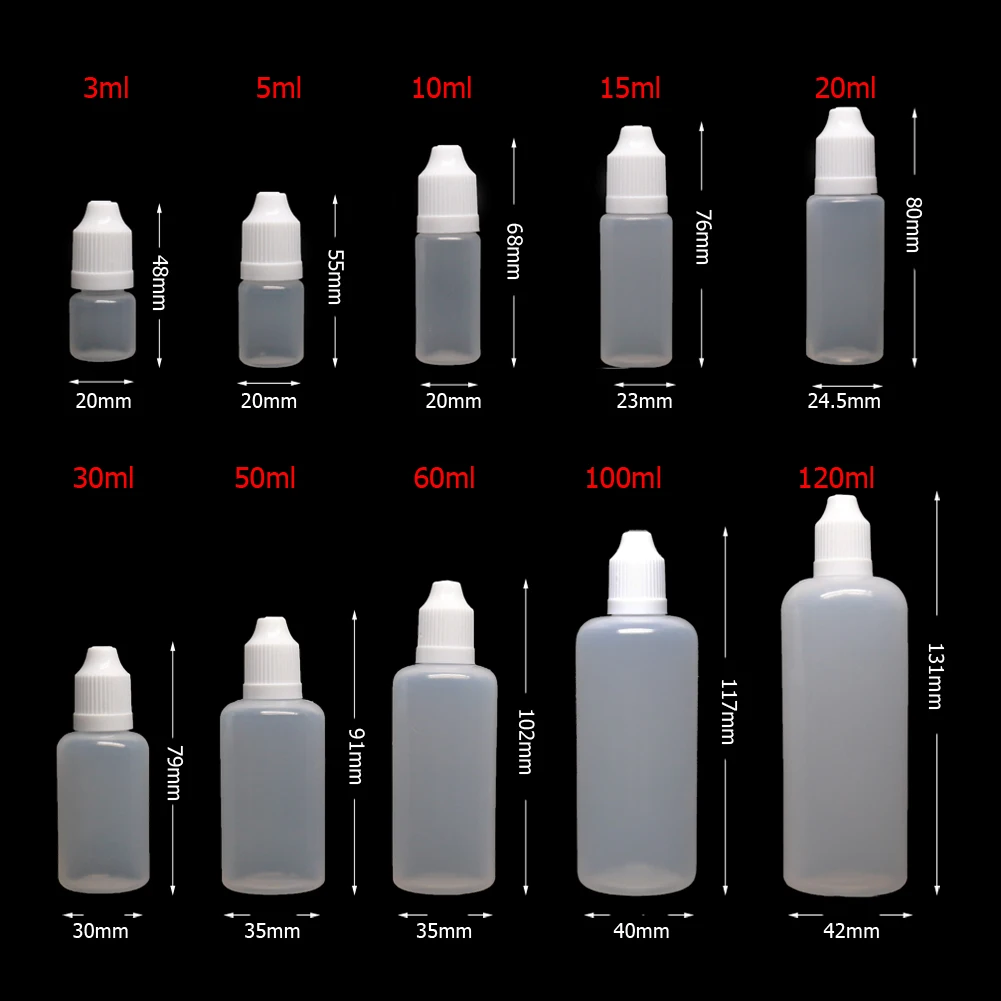 5PCS X 5ML-120ML Plastic Dropp - Juice Bottle Dropper avis et prix