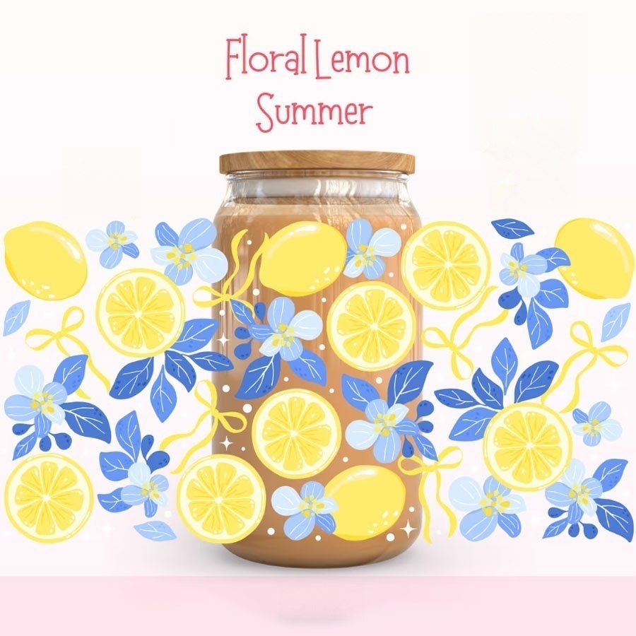 Lemon Floral UV DTF Transfer S - Rdta Tank Glass avis et prix