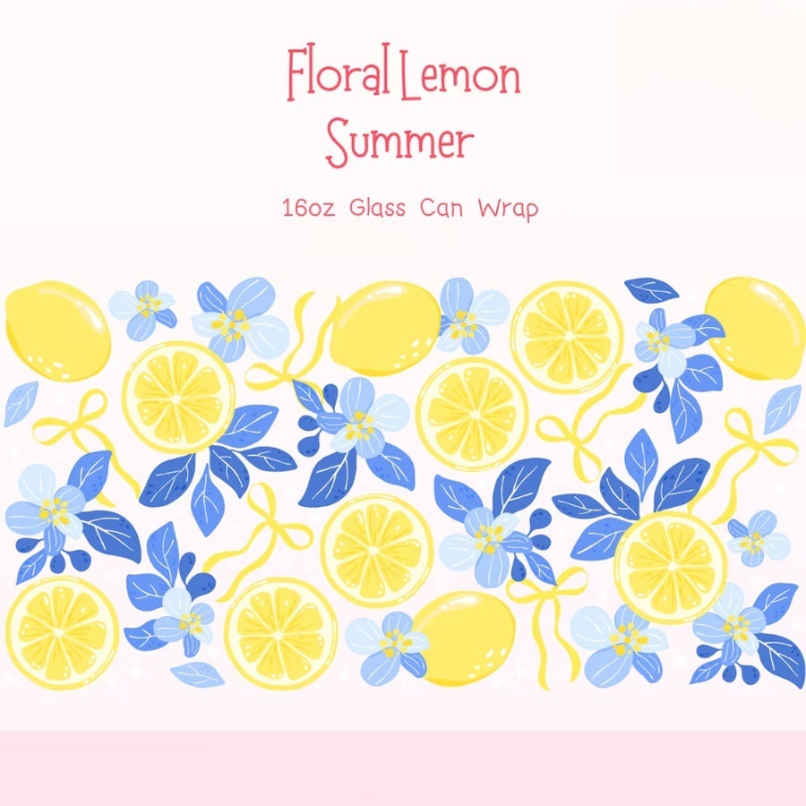 Lemon Floral UV DTF Transfer S - Rdta Tank Glass avis et prix