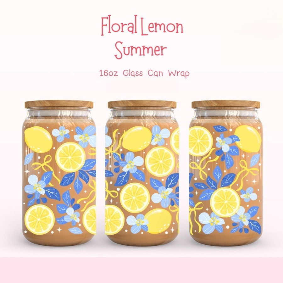 Lemon Floral UV DTF Transfer S - Rdta Tank Glass avis et prix