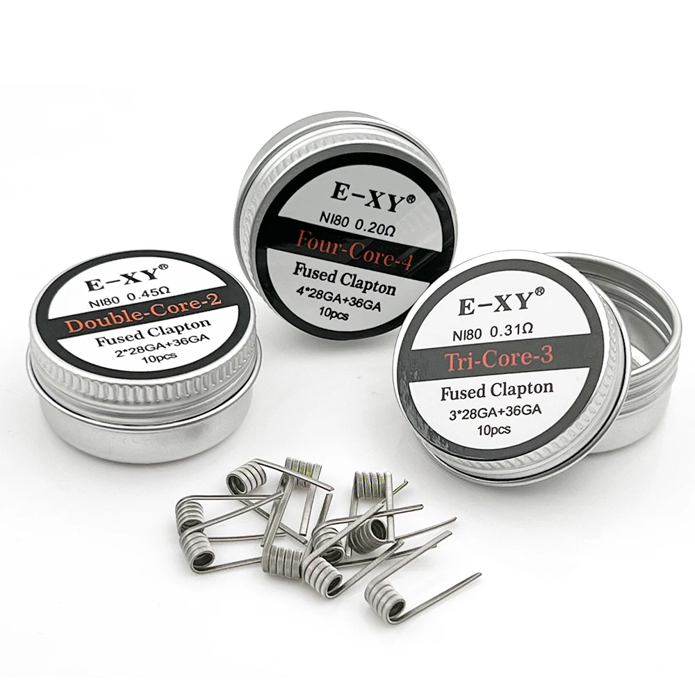 10pcs/box Ni80 Prebuilt Coil 2 - Clapton Wire Pre Built avis et prix