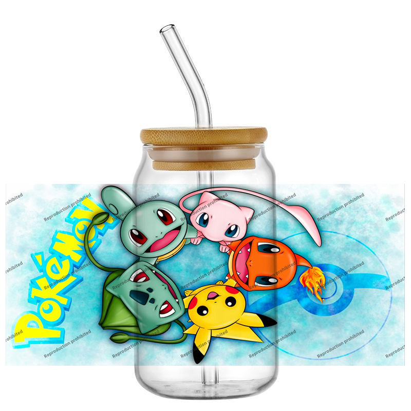 Pokemon pattern UV DTF cup wra - Rdta Tank Glass avis et prix