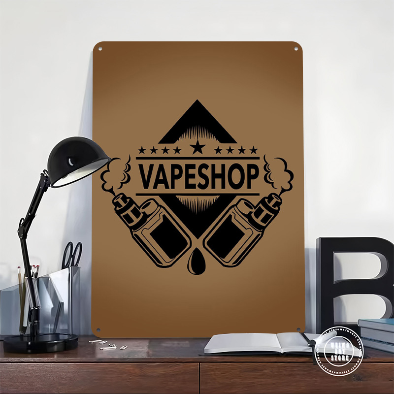 Vape Shop Logo Tinplate Poster - Vaping Shop avis et prix