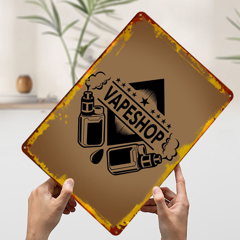 Vape Shop Logo Tinplate Poster - Vaping Shop avis et prix