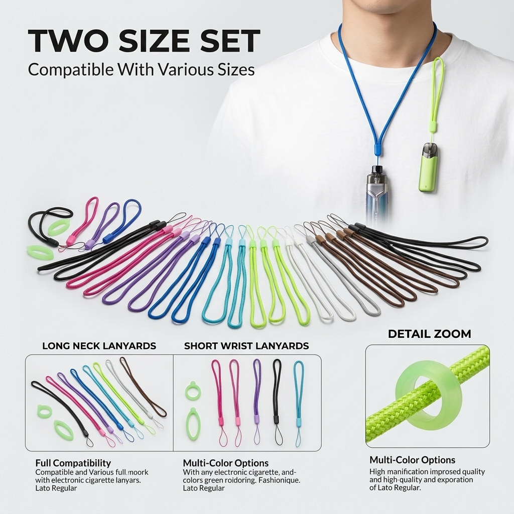 Universal Silicone Lanyard Set - Vape Band Silicone avis et prix