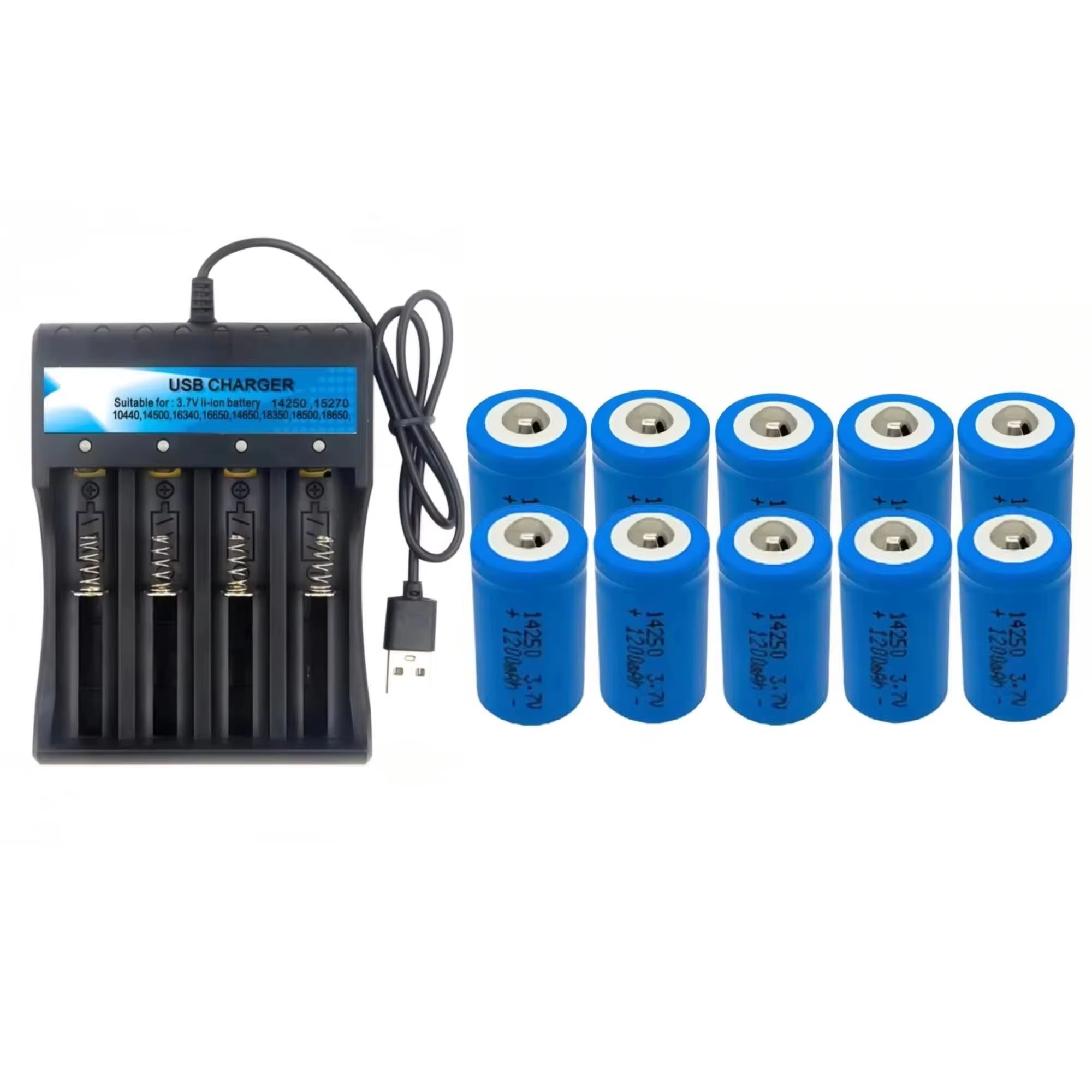 10PCS Quick Charge 14250 3.7V  - Quick Vape avis et prix