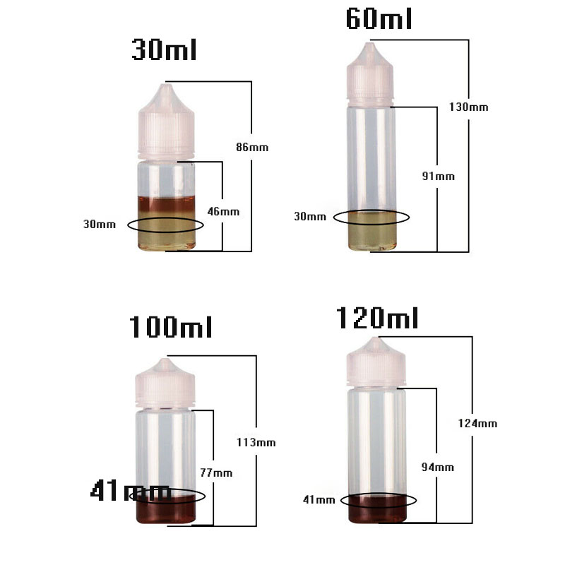 5pcs 30ml/60ml/100ml/120ml Pla - Juice Bottle Dropper avis et prix