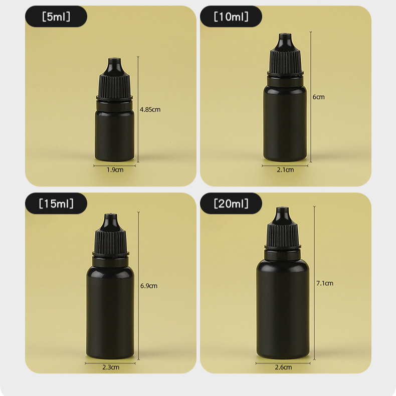 5pcs 5-20ml Black Plastic Bott - Juice Bottle Dropper avis et prix