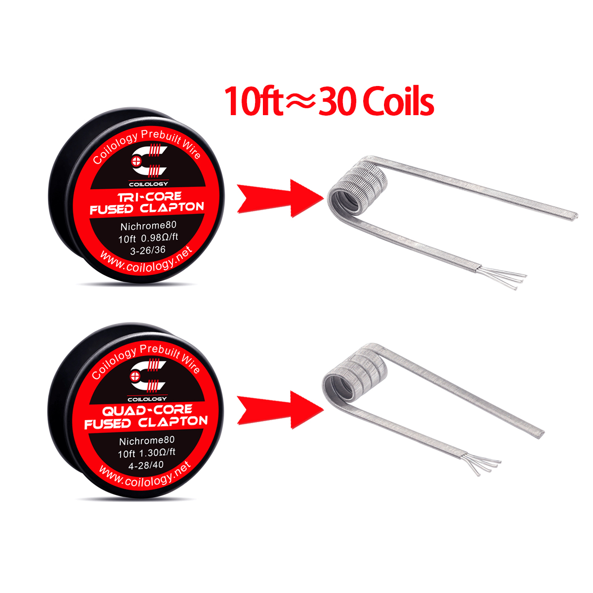 10ft Prebuilt wire Tricore/qua - Clapton Wire Pre Built avis et prix