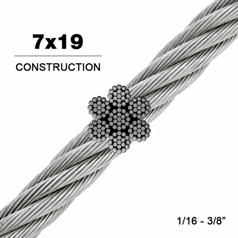 Wire Rope 7X19 Diameter 3.18mm - Stainless Wire Ss316 avis et prix