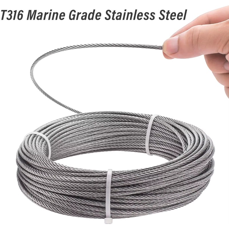 Wire Rope 7X19 Diameter 3.18mm - Stainless Wire Ss316 avis et prix