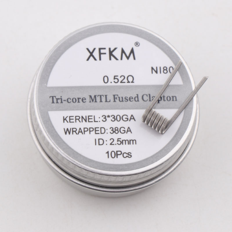 NEW XFKM 10PCS/box NI80/A1/SS3 - Clapton Wire Pre Built avis et prix