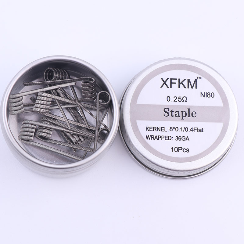 NEW XFKM 10pcs/box NI80 High D - Clapton Wire Pre Built avis et prix