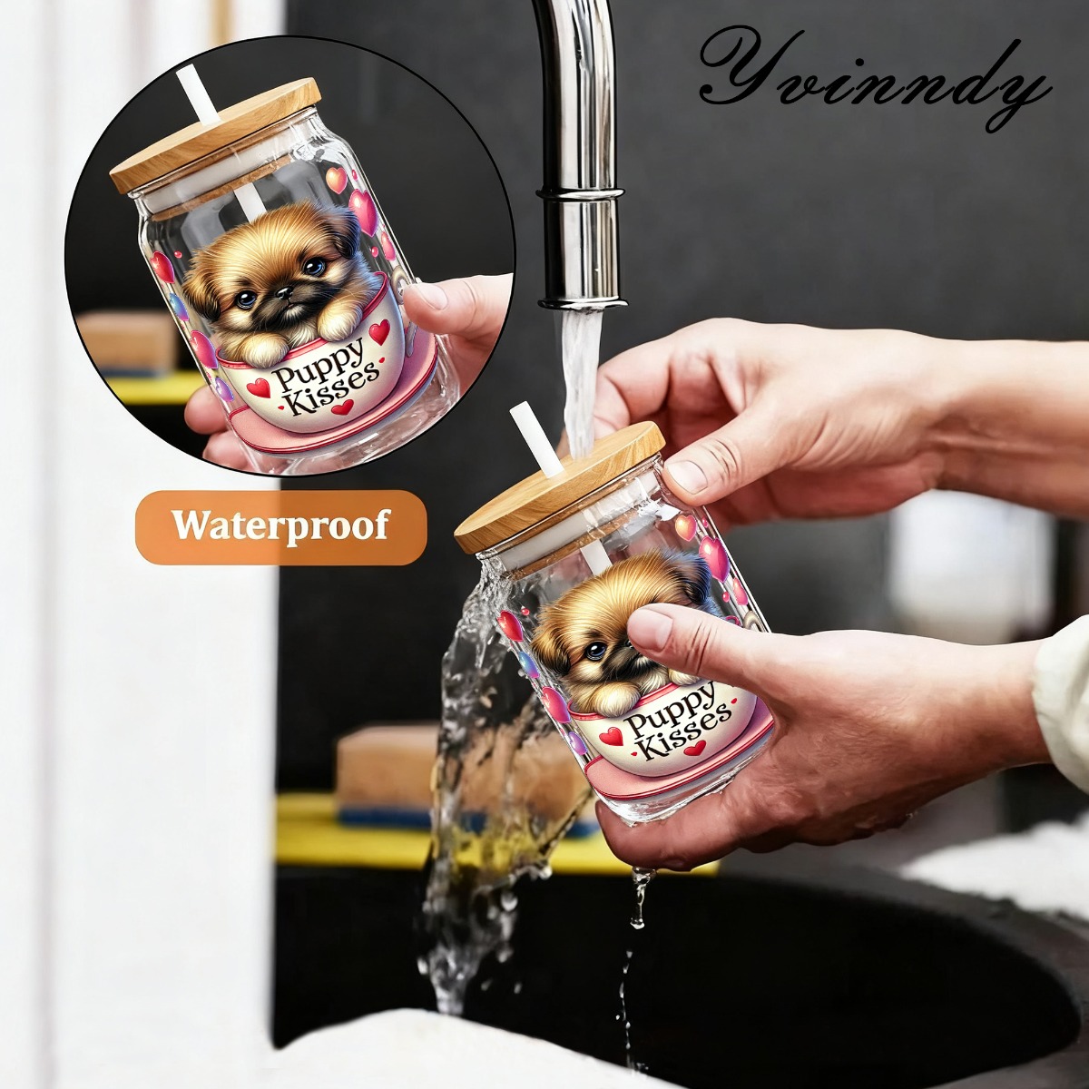 5Pcs/Set Valentines Puppy 16OZ - Rdta Tank Glass avis et prix