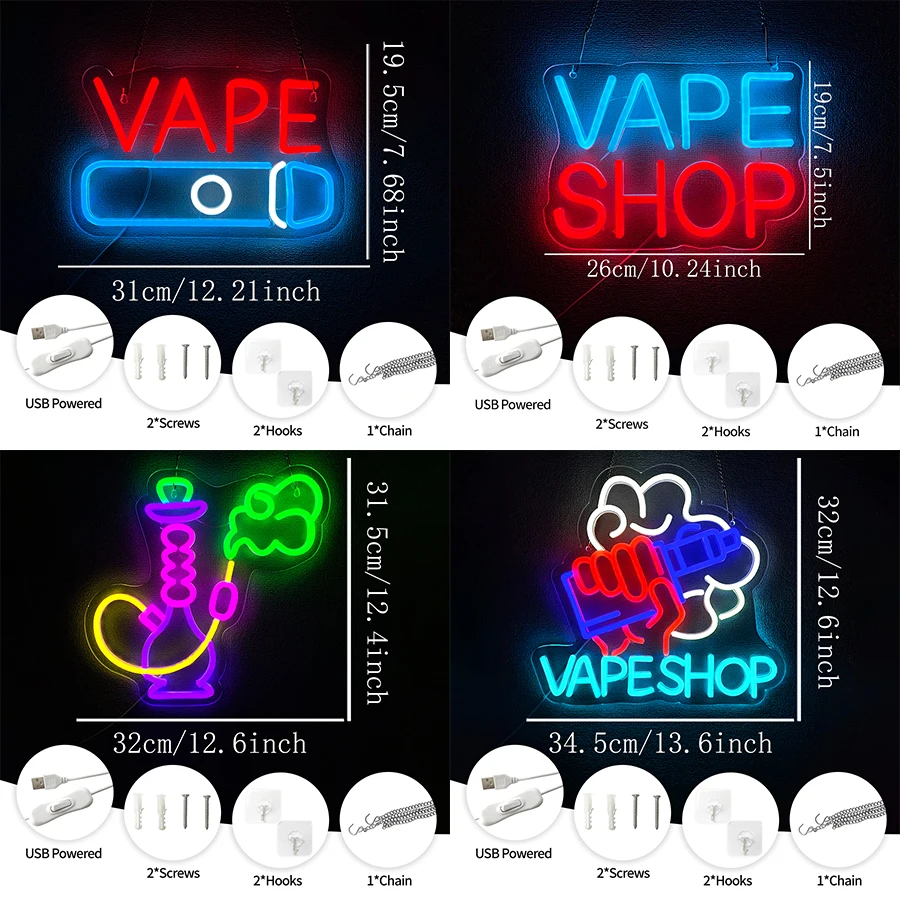 Vape Shop Neon Signs, Led Lett - Vaping Shop avis et prix