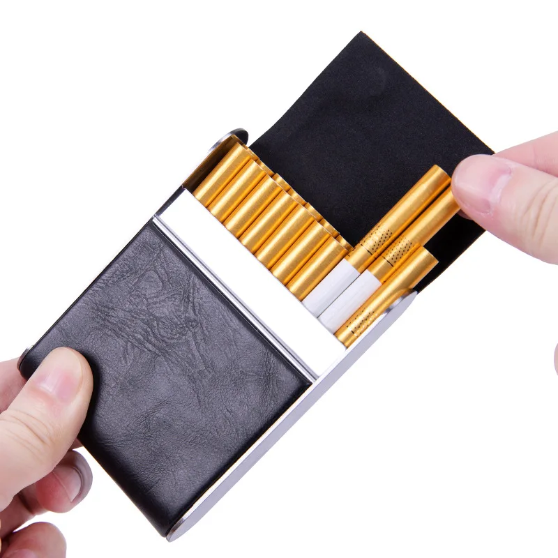 Leather Metal Cigarette Case,  - Smoking & Vaping Accessories avis et prix