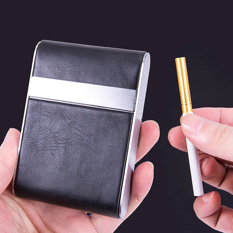 Leather Metal Cigarette Case,  - Smoking & Vaping Accessories avis et prix