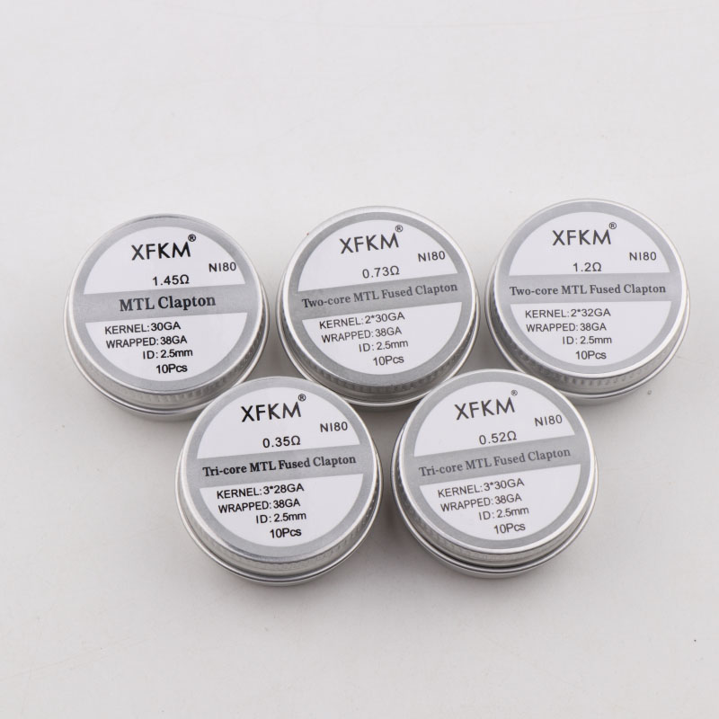 NEW XFKM 10PCS/box NI80/A1/SS3 - Clapton Wire Pre Built avis et prix